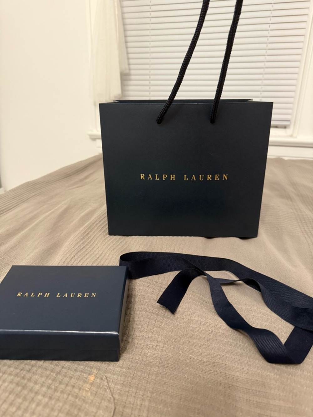 Ralph Lauren Navy Gift Set with Gold Logo